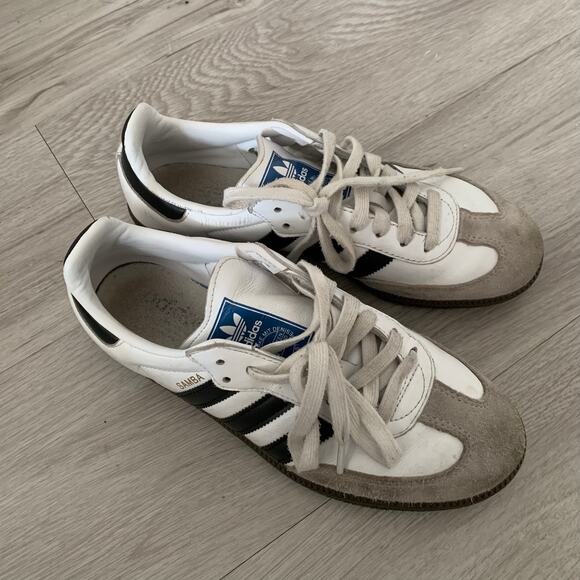 Adidas Samba Classic White Black Gum Sole Men's Athletic Shoes Size 7 - Picture 3 of 5